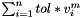 $ \sum_{i=1}^n tol*v_i^m$